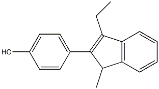 3-Ethyl-1-methyl-2-(4-hydroxyphenyl)-1H-indene Struktur