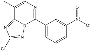 2-Chloro-5-[3-nitrophenyl]-8-methyl[1,2,4]triazolo[1,5-c]pyrimidine Struktur