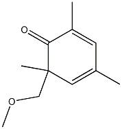 2,4,6-Trimethyl-6-[methoxymethyl]-2,4-cyclohexadien-1-one Struktur