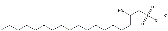 3-Hydroxynonadecane-2-sulfonic acid potassium salt Struktur