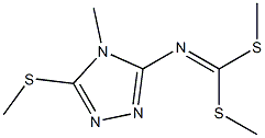 (4-Methyl-3-methylthio-4H-1,2,4-triazol-5-yl)imidodithiocarbonic acid dimethyl ester Struktur