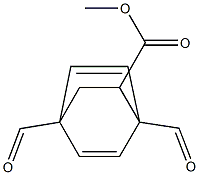 1,4-Diformylbicyclo[2.2.2]octa-2,5-diene-7-carboxylic acid methyl ester Struktur