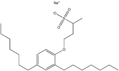 4-(2,4-Diheptylphenoxy)butane-2-sulfonic acid sodium salt Struktur