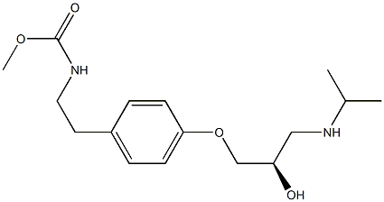 [4-[(R)-2-Hydroxy-3-(isopropylamino)propoxy]phenethyl]carbamic acid methyl ester Struktur