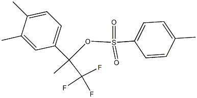 4-Methylbenzenesulfonic acid 1-(trifluoromethyl)-1-(3,4-dimethylphenyl)ethyl ester Struktur