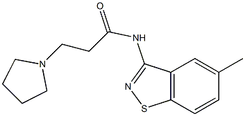 N-(5-Methyl-1,2-benzisothiazol-3-yl)-3-(1-pyrrolidinyl)propanamide Struktur