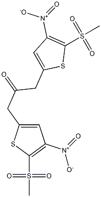 2-Methylsulfonyl-3-nitrothiophen-5-yl(methyl) ketone Struktur