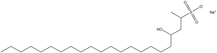 4-Hydroxydocosane-2-sulfonic acid sodium salt Struktur