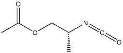 (-)-Acetic acid (R)-2-isocyanatopropyl ester Struktur