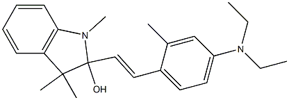 2-[2-[4-(Diethylamino)-2-methylphenyl]vinyl]-1,3,3-trimethylindolin-2-ol Struktur