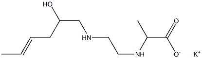 2-[N-[2-[N-(2-Hydroxy-4-hexenyl)amino]ethyl]amino]propionic acid potassium salt Struktur