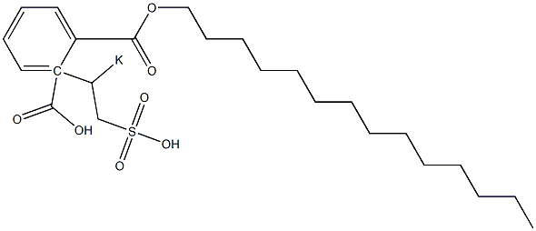 Phthalic acid 1-tetradecyl 2-(1-potassiosulfoethyl) ester Struktur