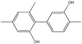 4,4',6-Trimethyl-1,1'-biphenyl-2,3'-diol Struktur