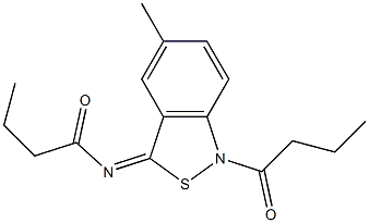 5-Methyl-1-butyryl-3(1H)-butyrylimino-2,1-benzisothiazole Struktur