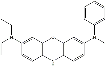 3-Diethylamino-7-(N-methylanilino)-10H-phenoxazine Struktur