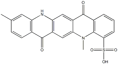 5,7,12,14-Tetrahydro-5,10-dimethyl-7,14-dioxoquino[2,3-b]acridine-4-sulfonic acid Struktur