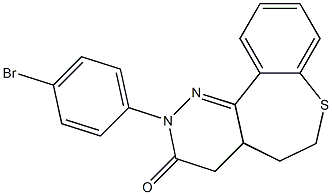 2-(4-Bromophenyl)-4,4a,5,6-tetrahydro[1]benzothiepino[5,4-c]pyridazin-3(2H)-one Struktur