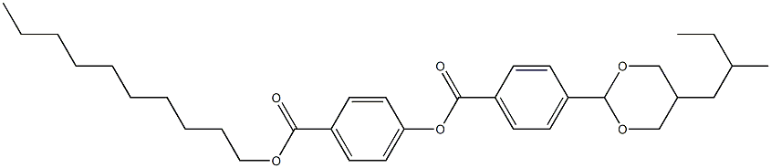 4-[[4-[5-(2-Methylbutyl)-1,3-dioxan-2-yl]benzoyl]oxy]benzoic acid decyl ester Struktur