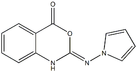 2-Pyrrolizino-4H-3,1-benzoxazin-4-one Struktur