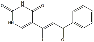 5-[1-Iodo-3-oxo-3-phenyl-1-propenyl]pyrimidine-2,4(1H,3H)-dione Struktur