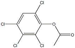 Acetic acid 2,3,4,6-tetrachlorophenyl ester Struktur