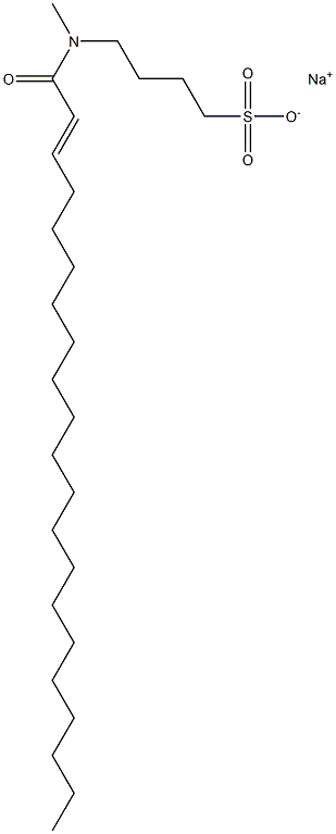 4-[N-(1-Oxo-2-henicosen-1-yl)-N-methylamino]-1-butanesulfonic acid sodium salt Struktur