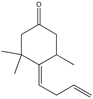 (4E)-3,5,5-Trimethyl-4-(3-buten-1-ylidene)-1-cyclohexanone Struktur