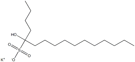 5-Hydroxyhexadecane-5-sulfonic acid potassium salt Struktur