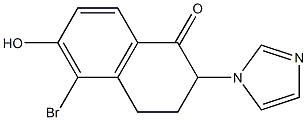 2-(1H-Imidazol-1-yl)-5-bromo-6-hydroxytetralin-1-one Struktur