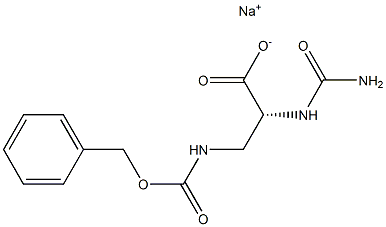 (+)-3-[[(Benzyloxy)carbonyl]amino]-N-carbamoyl-D-alanine sodium salt Struktur