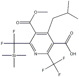 6-(Trifluoromethyl)-2-[difluoro(trimethylsilyl)methyl]-4-isobutylpyridine-3,5-di(carboxylic acid methyl) ester Struktur