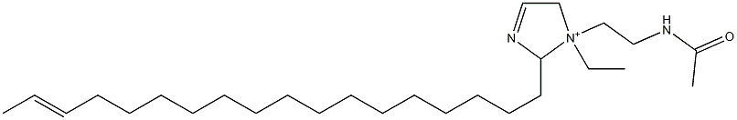 1-[2-(Acetylamino)ethyl]-1-ethyl-2-(16-octadecenyl)-3-imidazoline-1-ium Struktur