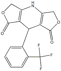 8-[2-(Trifluoromethyl)phenyl]-4,8-dihydro-1H,3H-difuro[3,4-b:3',4'-e]pyridine-1,7(5H)-dione Struktur