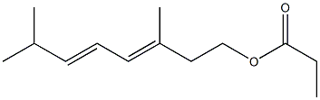 Propionic acid 3,7-dimethyl-3,5-octadienyl ester Struktur