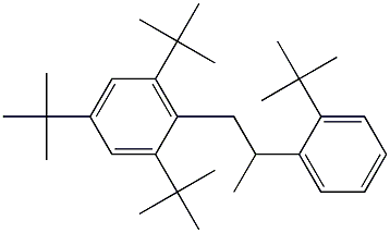 1-(2,4,6-Tri-tert-butylphenyl)-2-(2-tert-butylphenyl)propane Struktur