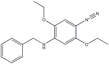 2,5-Diethoxy-4-[(phenylmethyl)amino]benzenediazonium Struktur