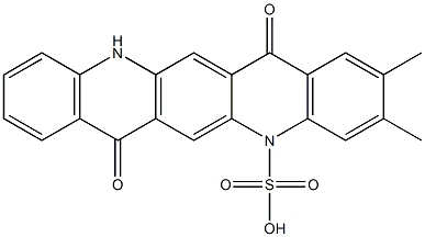 5,7,12,14-Tetrahydro-2,3-dimethyl-7,14-dioxoquino[2,3-b]acridine-5-sulfonic acid Struktur