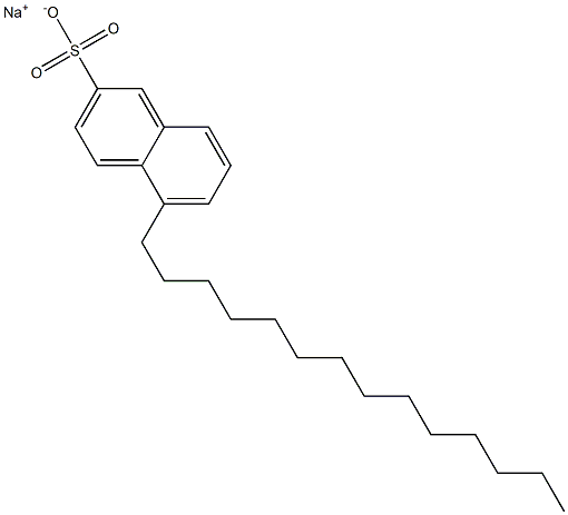 5-Tetradecyl-2-naphthalenesulfonic acid sodium salt Struktur