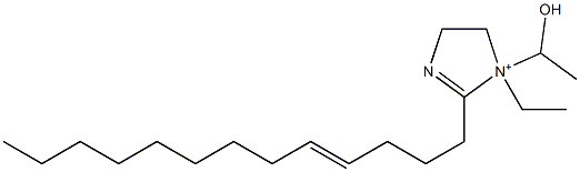 1-Ethyl-1-(1-hydroxyethyl)-2-(4-tridecenyl)-2-imidazoline-1-ium Struktur