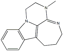 3-Methyl-1,2,3,5,6,7-hexahydro-3,4,11b-triazacyclohepta[jk]fluorene Struktur