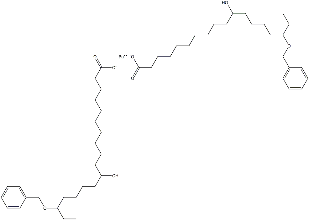 Bis(16-benzyloxy-11-hydroxystearic acid)barium salt Struktur