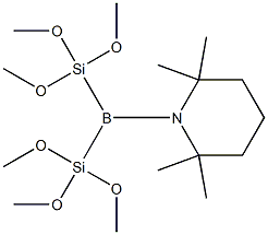 1-[Bis(trimethoxysilyl)boryl]-2,2,6,6-tetramethylpiperidine Struktur