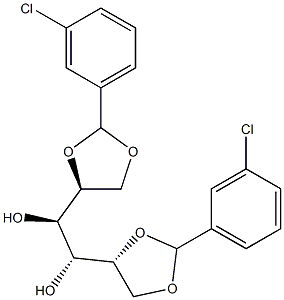 1-O,2-O:5-O,6-O-Bis(3-chlorobenzylidene)-L-glucitol Struktur