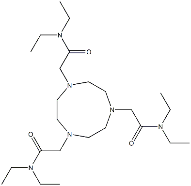 1,4,7-Tris[(diethylamino)carbonylmethyl]-1,4,7-triazacyclononane Struktur