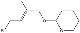 (E)-2-Methyl-4-bromo-1-[[(tetrahydro-2H-pyran)-2-yl]oxy]-2-butene Struktur