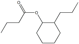 Butanoic acid 2-propylcyclohexyl ester Struktur