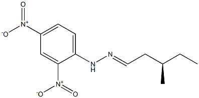 [R,(-)]-3-Methylvaleraldehyde 2,4-dinitrophenylhydrazone Struktur