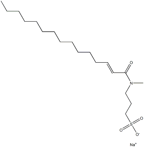 3-[N-(2-Pentadecenoyl)-N-methylamino]-1-propanesulfonic acid sodium salt Struktur