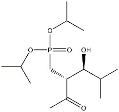 [(2R,3S)-2-Acetyl-3-hydroxy-4-methylpentyl]phosphonic acid diisopropyl ester Struktur