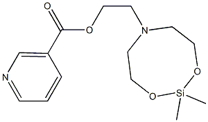 2,2-Dimethyl-1,3-dioxa-6-aza-2-silacyclooctane-6-ethanol nicotinate Struktur